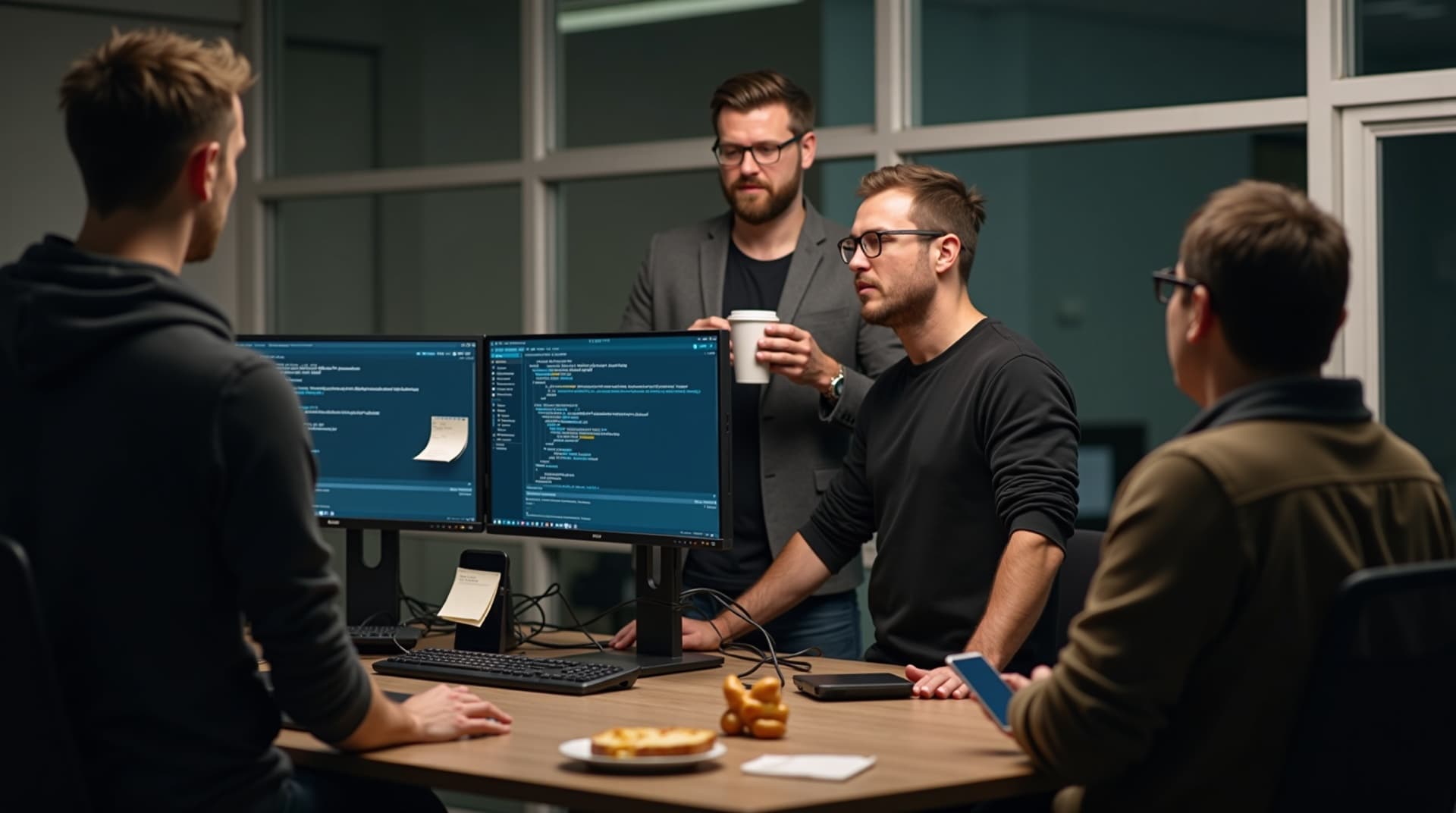 Digital agency team collaborating